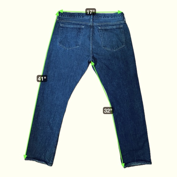 J.Crew 484 Slim Fit Jeans Men’s 35x32 Dark Wash Denim - Picture 3 of 16